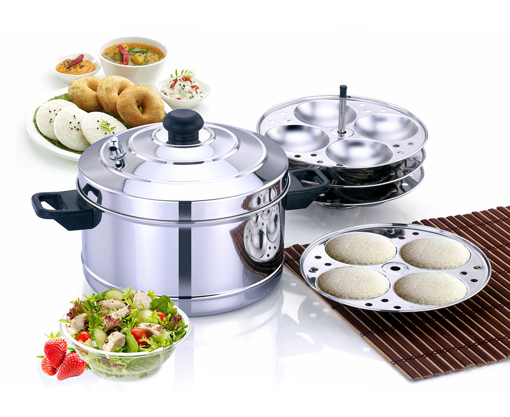 Mahaa Exports - Kitchenware Idli maker 4 plate set